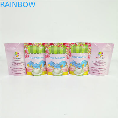 Taschen-kleine mit Reißverschluss der Plätzchen-3.5g stehen oben Beutel mit transparenter Unterseite