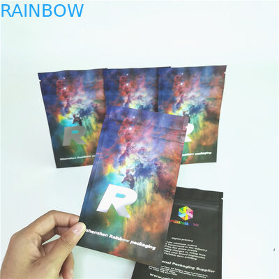 Geruch-Beweis-flache Plastikbeutel, die Kissen mit Reißverschluss für das Pillen-Verpacken verpacken