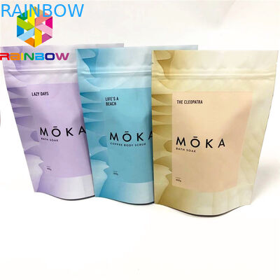 Gewohnheit druckte stehen oben Beutel mit Körperpeelingstaschen mit Reißverschluss mit Risskerben