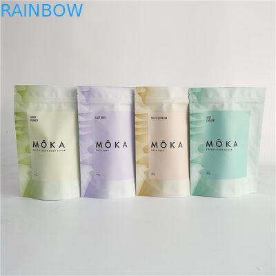 Stehen Sie oben Beutel-Körperpeelings-mit Reißverschluss Verpackentasche für Badesalz mit Folie nach innen