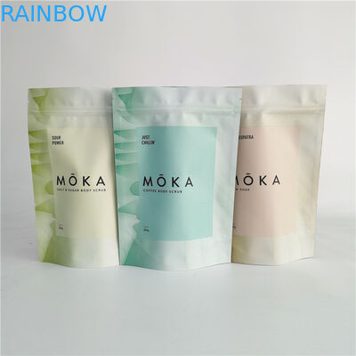 Stehen Sie oben Beutel-Körperpeelings-mit Reißverschluss Verpackentasche für Badesalz mit Folie nach innen