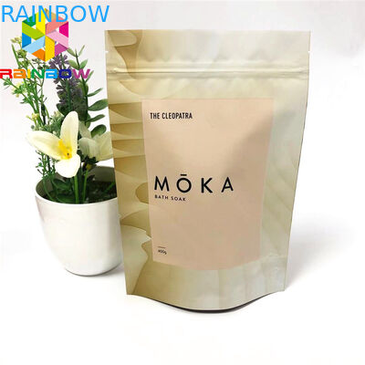 Taschen mit Reißverschluss für Nahrung, die Aluminiumfolie sackt stehen oben, Verpackentasche des kundenspezifischen Logos ein