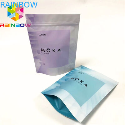 Taschen mit Reißverschluss für Nahrung, die Aluminiumfolie sackt stehen oben, Verpackentasche des kundenspezifischen Logos ein