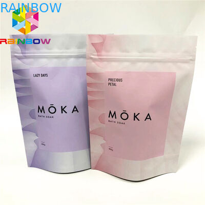 Taschen mit Reißverschluss für Nahrung, die Aluminiumfolie sackt stehen oben, Verpackentasche des kundenspezifischen Logos ein