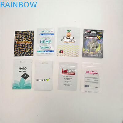 Kinderbeweis sackt kundengebundene Plastiktaschen für CBD-Taschen runtz Dschungelplätzchen-Medizinbeutel mit Fenster ein