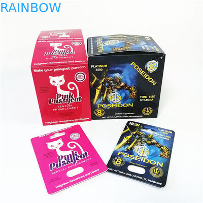 Kundenspezifischer Druckverbesserungs-Papierkarten-Rosa UVpussycat der stelle papier-Schaukarton sinnlichen Verpacken