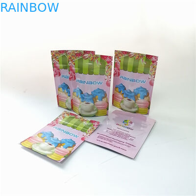 Aluminiumfoliestand der Blume 3.5oz herauf plastik-Nachtisch Matcha-Pulvers der Reißverschlusstasche digitalen Druckverpackentaschenbeutel