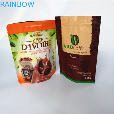 Stehen Sie oben Taschen des gemahlenen Kaffees Keilfolienbeutel Verpackenmositure Beweises mit Ventil