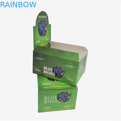 Anzeigen-Papier-Kasten Eco freundlicher, Öl-Flaschen-des Energieriegels des Geschenk-Verpackungs-Kasten-Nashorn-CBD Verpackenkasten