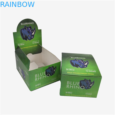 Anzeigen-Papier-Kasten Eco freundlicher, Öl-Flaschen-des Energieriegels des Geschenk-Verpackungs-Kasten-Nashorn-CBD Verpackenkasten