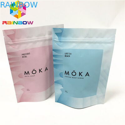 Körperpeeling stehen oben Beutelmehrwegverpackungstasche mit Reißverschluss mit kundengebundenen Beuteln des Risses Kerben