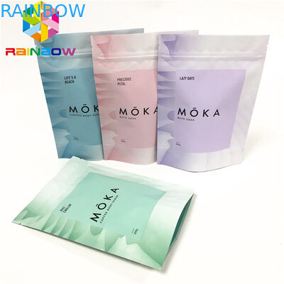 Körperpeeling stehen oben Beutelmehrwegverpackungstasche mit Reißverschluss mit kundengebundenen Beuteln des Risses Kerben