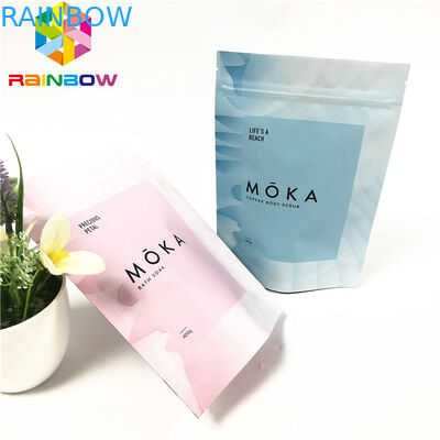 Körperpeeling stehen oben Beutelmehrwegverpackungstasche mit Reißverschluss mit kundengebundenen Beuteln des Risses Kerben