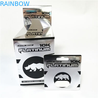 Kundengebundener kartenkasten der Eigenmarkenpillenkapsel-Sichtpackung 18K silberner grauer Papiergold