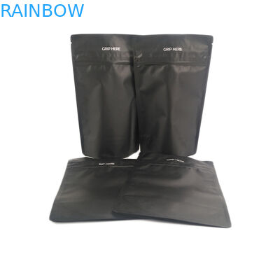 GERUCH-Beweis-Tasche Schwarz-Aluminiumfolie-Kinderbeständigen essbaren Nahrungsmittelgrad-Blumen-der auf Lager in der gummiartigen CBD Canabis Verpacken