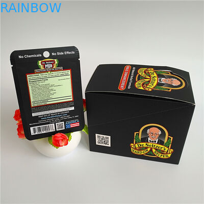 Klarer Front Resealable Mylar Bags Ziplock-Geruch-Beweis-Beutel für Trockenblume-Nahrungsmittelvitamine Gummies-Imbiss-Speicher