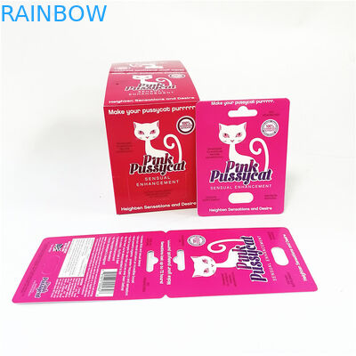 Zeigen Sie kundenspezifische Druckpapierkartenriss-Kerbenlinie Kästen rosa Pussycat-Kartenkasten an