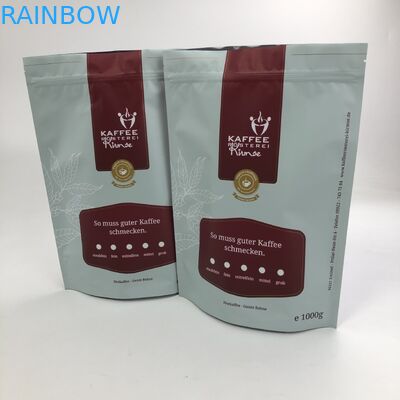Kundenspezifischer Stand Logo Color Resealables 1KG 500G herauf Beutel mit Aluminiumfolie-Taschen mit Reißverschluss für das Kaffee-Süßigkeits-Verpacken