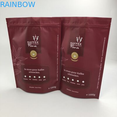 Kundenspezifischer Stand Logo Color Resealables 1KG 500G herauf Beutel mit Aluminiumfolie-Taschen mit Reißverschluss für das Kaffee-Süßigkeits-Verpacken