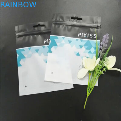 Das kundenspezifische Druckverpacken von den Plastiktaschen, die mit Reißverschluss für Kleidung schwarz sind, bildet Werkzeug usw.