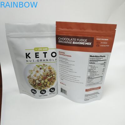 Druckender Beutelzipuvverschluß der Aluminiumfolie lamellierter stehen oben Tasche für Nussgranola foo Verpacken