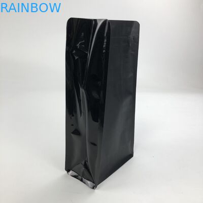 Kundenspezifisches Druck-Matt Black Aluminum Foil 250g 1kg 12oz mit flacher unterer Kaffee-Tasche mit Reißverschluss