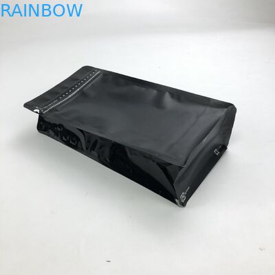 Kundenspezifisches Druck-Matt Black Aluminum Foil 250g 1kg 12oz mit flacher unterer Kaffee-Tasche mit Reißverschluss