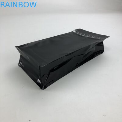 Kundenspezifisches Druck-Matt Black Aluminum Foil 250g 1kg 12oz mit flacher unterer Kaffee-Tasche mit Reißverschluss