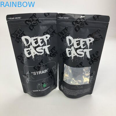 Kundenspezifisches Druck-Matt Black Aluminum Foil 250g 1kg 12oz mit Reißverschluss stehen herauf Beutel mit klarer Fenster-Tasche