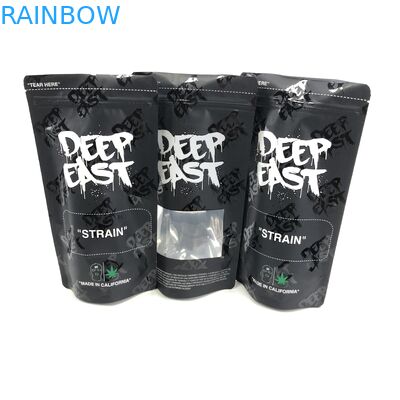 Kundenspezifisches Druck-Matt Black Aluminum Foil 250g 1kg 12oz mit Reißverschluss stehen herauf Beutel mit klarer Fenster-Tasche