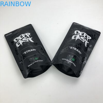 Kundenspezifisches Druck-Matt Black Aluminum Foil 250g 1kg 12oz mit Reißverschluss stehen herauf Beutel mit klarer Fenster-Tasche