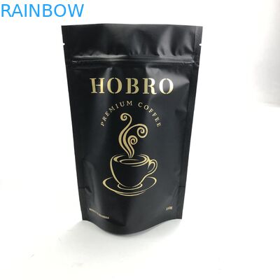 Kundenspezifisches Druck-Matt Black Aluminum Foil 250g 1kg mit Beutel mit Reißverschluss stehen oben Kaffee Bean Bag Packaging