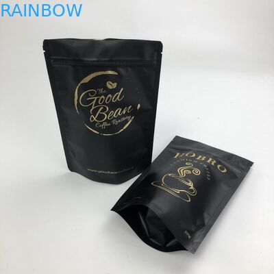 Kundenspezifisches Druck-Matt Black Aluminum Foil 250g 1kg mit Beutel mit Reißverschluss stehen oben Kaffee Bean Bag Packaging