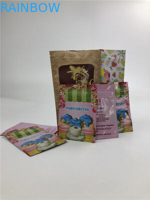 Plastikschlauchbeutel-Aluminiumfolie-glatte Oberflächendrei Seite Siegeltasche des reißverschluss-3.5g für Plätzchen-Kokosmark-Nuss