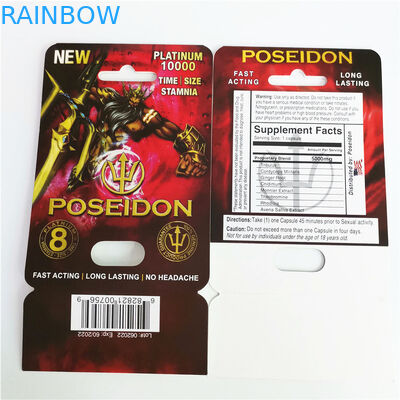 Papier-Folien-Kasten-Anzeige männliche des Verbesserungs-sexuelle Pillen-Verpackennashorn-69 mit Papierkarten