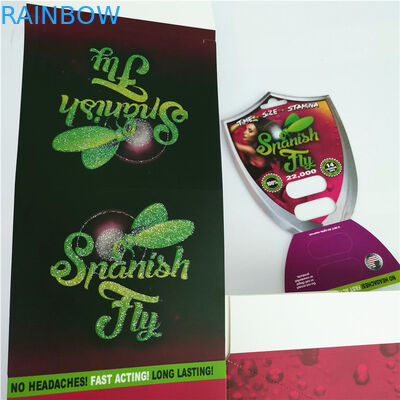 Weibliche Vergrößerer-Pillen, die rosa Pussy-Cat Black Mamba Burro Paper-Blasen-Karte für Goldkapsel-Flasche verpacken