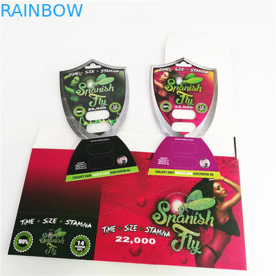 Weibliche Vergrößerer-Pillen, die rosa Pussy-Cat Black Mamba Burro Paper-Blasen-Karte für Goldkapsel-Flasche verpacken