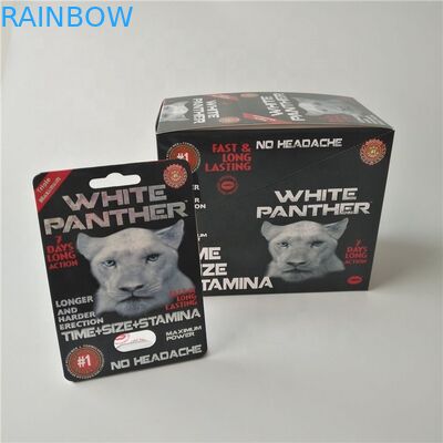 Sexuelle Verbesserungs-Pillen, die maximale 150K 3D Blasen-Karten des Nashorn-mit Papierkasten für Pulver-Sex-Kapsel verpacken