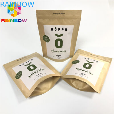 Reißverschluss Brown-Kraftpapier-CMYK VMPET stehen oben Beutel