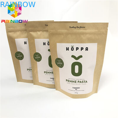 Reißverschluss Brown-Kraftpapier-CMYK VMPET stehen oben Beutel