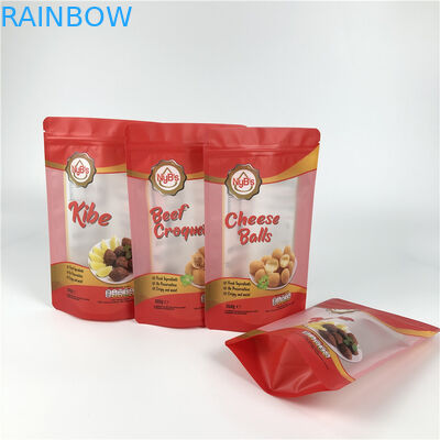 Plastik-GMOPP VMPET stehen herauf Reißverschluss-Tasche mit klarem Fenster