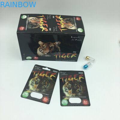 Sexuelle Energie-Kapsel, die Blasen-Karten CMYK 350g 3D verpackt