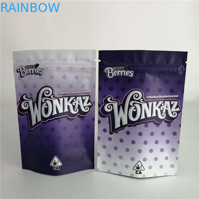 Kundengebundenes Nuss-Unkraut des Plätzchen-3.5g stehen herauf Reißverschluss-Beutel-Plastiksüßigkeits-Tasche 7g 18g 24g