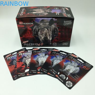 Nashorn Pillen-Kapsel PVCs 60*80cm 69 Verpackenkarten 3D