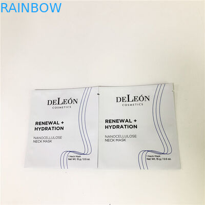 Flaches weißes Beispielkleines Kissen-Beispielsahneverpackentasche Masken-Tasche Customzed kosmetisches