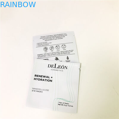 Flaches weißes Beispielkleines Kissen-Beispielsahneverpackentasche Masken-Tasche Customzed kosmetisches