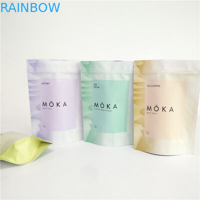 Farbenreiches Druckkörperpeeling 200g stehen oben Beutel-Aluminiumfolie-leere Kaffee-Tasche mit Reißverschluss
