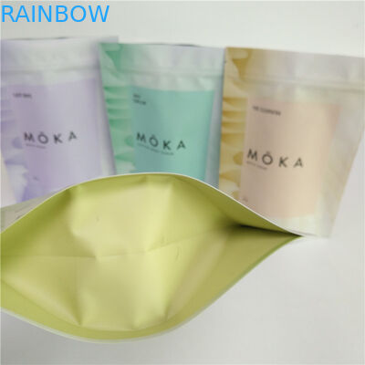 Farbenreiches Druckkörperpeeling 200g stehen oben Beutel-Aluminiumfolie-leere Kaffee-Tasche mit Reißverschluss