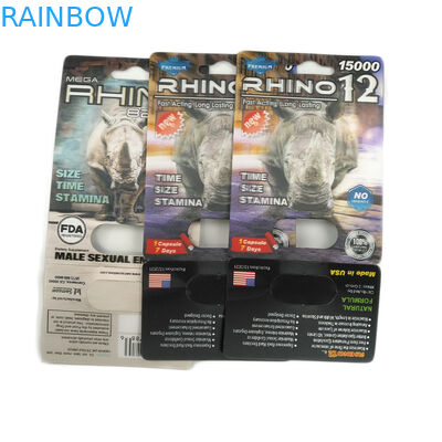 Steifer Rox männlicher Karten-Schaukarton des Verbesserungs-Pillen-Nashorn-69 der Blasen-3d