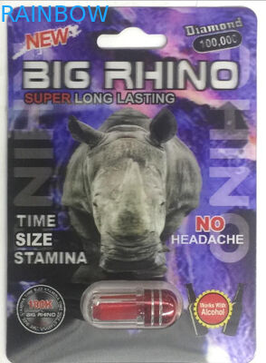 Verpackenkarte der recyclebaren CMYK-Nashorn-69 Pillen-3D